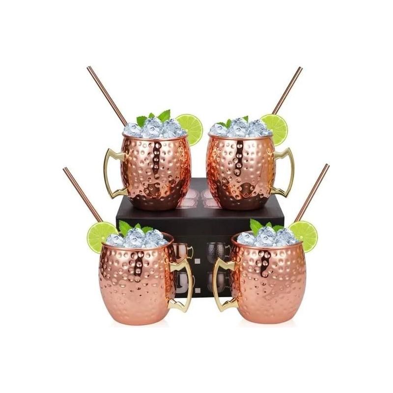 Moskau-mule-glas - Kupferglas - 500 Ml - 4er-set - Rostfrei - Spülmaschinenfest