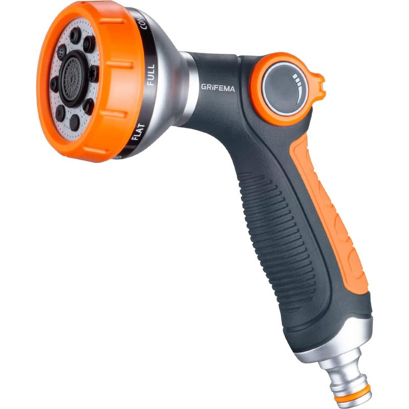 Gartenschlauch-spritzpistole Mit 8 Einstellbaren Modellen, Multifunktionales Sprühgerät Mit Regulierbarem Wasserdurchfluss