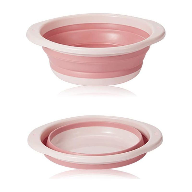 Bassine Einziehbar, Faltbare Schüssel, Tragbar Und Platzsparend Zum Waschen Von Gemüse, Geschirr Und Unterwäsche (rosa)