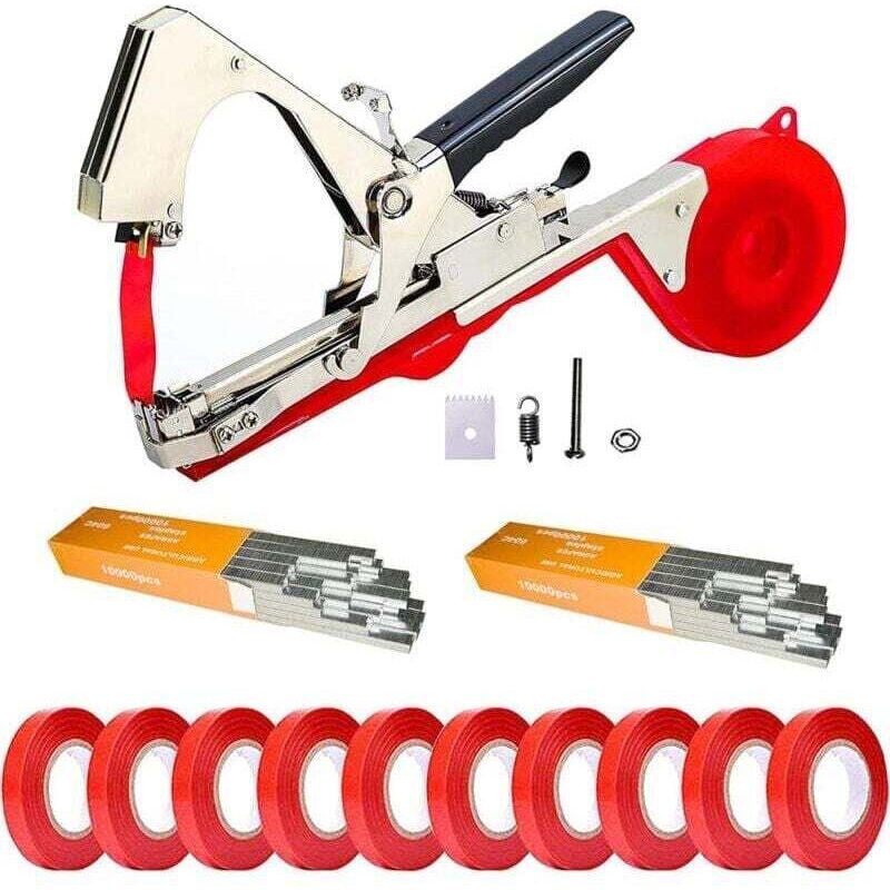 Attache Plante 14er Pack Pflanzklammer, Gartenbinde-maschine Zum Binden Von Ästen, Baumschulbänder, Schneideklinge Für Bänder, Klammern Für Weinreben Und Tomaten