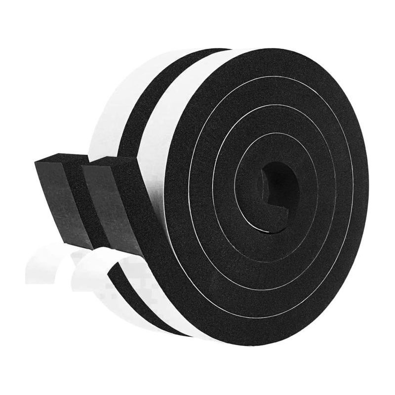 Dichtungsband Für Fenstertüren, Schaumstoff-dichtband Aus Gummi, 25 Mm X 20 Mm X 2 M, 2 Rollen – Schwarz