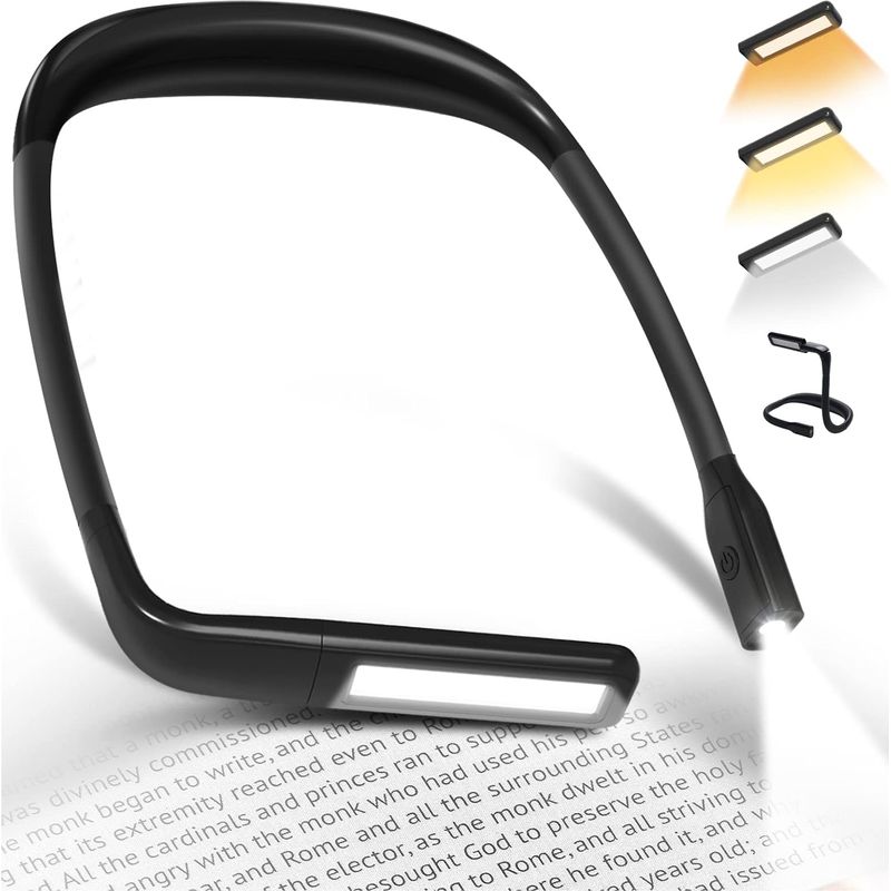 Wiederaufladbare Flexible Leselampe – 3 Farbmodi – 80h Akkulaufzeit – Ergonomischer Komfort Zum Lesen Und Stricken