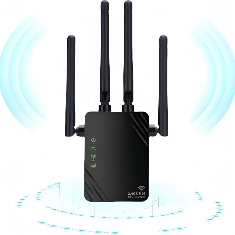 Wlan-repeater, 2024 Neues Wlan-verstärker, 1200 Mbps Wlan-verstärker, Dual-band 5 Ghz Und 2,4 Ghz Wlan-verstärker, Repeater/router/ap-modus, 4 Antennen, Ideal Für Zuhause Und Büro