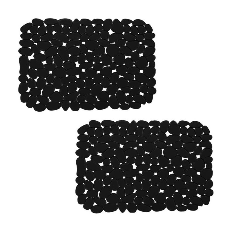 Küchenspülenmatte - Aimoonsa - 40 X 30 Cm - 2er-pack - Pvc - Schwarz