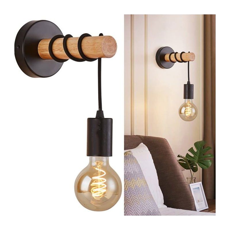 Schwarzer Hängeleuchter Mit E27-fassung, Led-kompatibel Bis 60w – Ohne Glühbirne