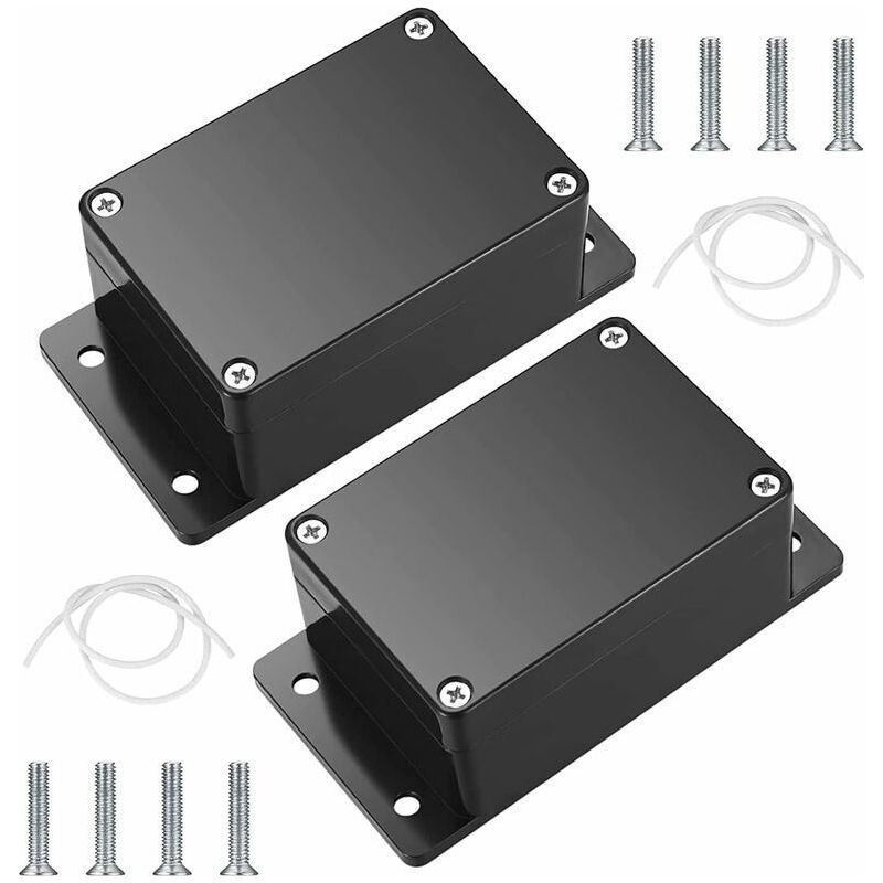 Abzweigdose Wasserdicht Ip65 – 2 Stück 100 X 68 X 50 Mm – Abs Schwarz Für Innen- Und Außeninstallationen – Optimaler Kabelschutz