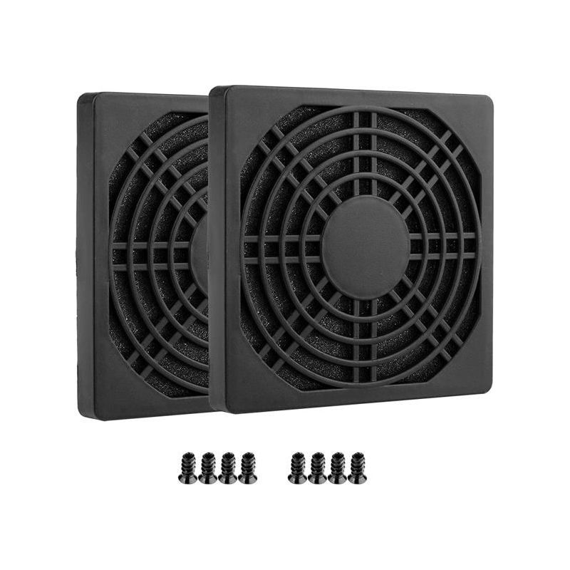 Cache-filter Für Lüfter - Aimoonsa - 3-in-1 Staubschutzgitter 8 Cm - 80×80 Mm - Schwarz - 89% Filterung