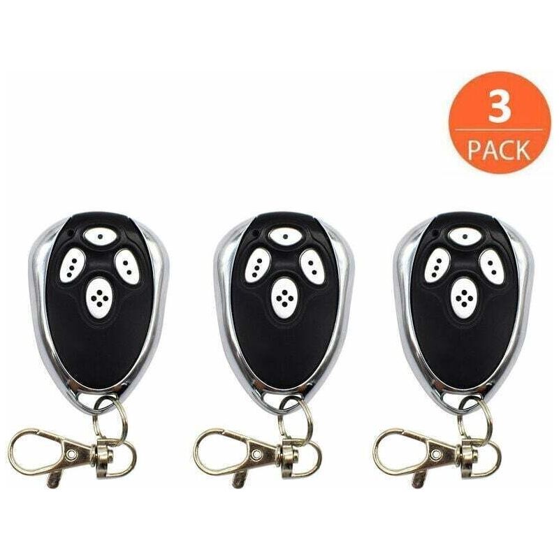 Set Aus 3 Garagentor-fernbedienungen Alutech At-4 An-motors 433,92 Mhz Mit Rolling Code