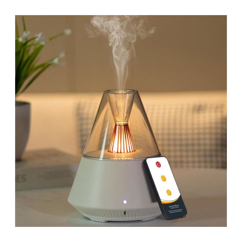 Ätherische Öle Diffusor, Ultraschall-diffusor Mit Fernbedienung, 7 Farbige Lichteffekte, Nachtlicht, 150 Ml, Schwarz.