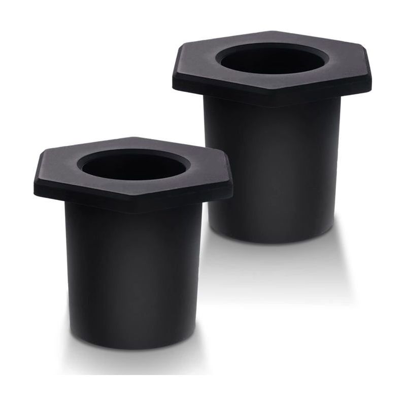 2 Konische Silikonringe Für Sonnenschirmlöcher – Schwarz, Für Löcher 5–6,35 Cm (innendurchmesser Ca. 3,8 Cm)