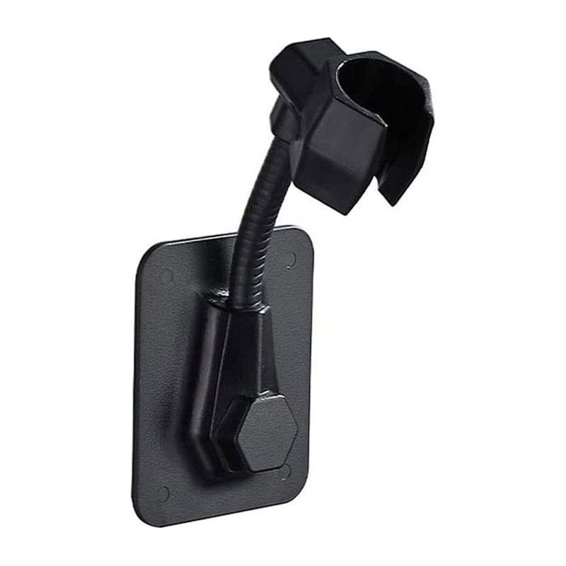 Universelle Verstellbare Duschhalterung, Wandmontierte Drehbare Duschhalterung, Handbrausehalterung (schwarz)