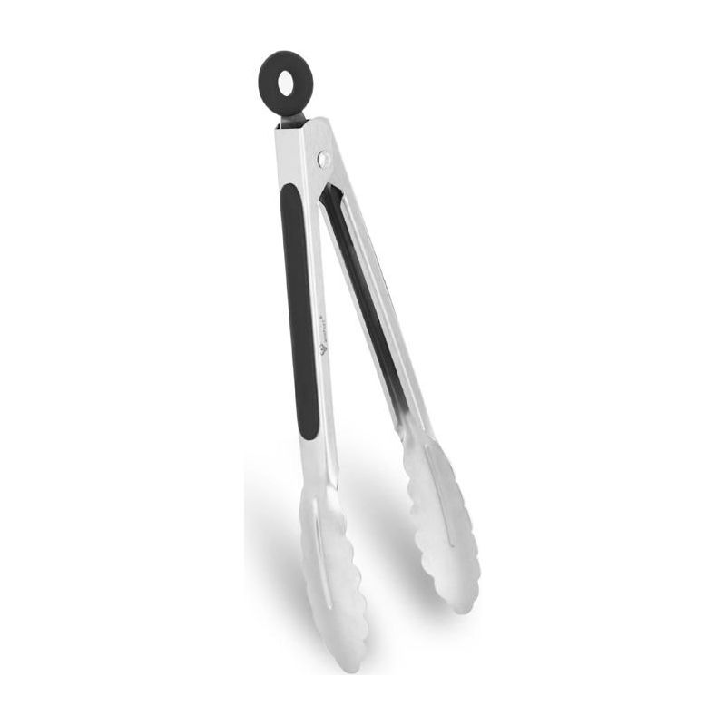 Küchenzange Aus Edelstahl, 21 Cm. Rutschfester, Hitzebeständiger Griff, Ideal Für Grillen Und Salate.