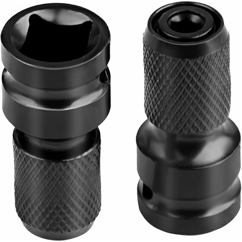 Schlagbohrer-aufsatz, Adapter Von 1/2" Vierkant Auf 1/4" Sechskant, Für Schlagschrauber Und Bit-halter - 2 Stück