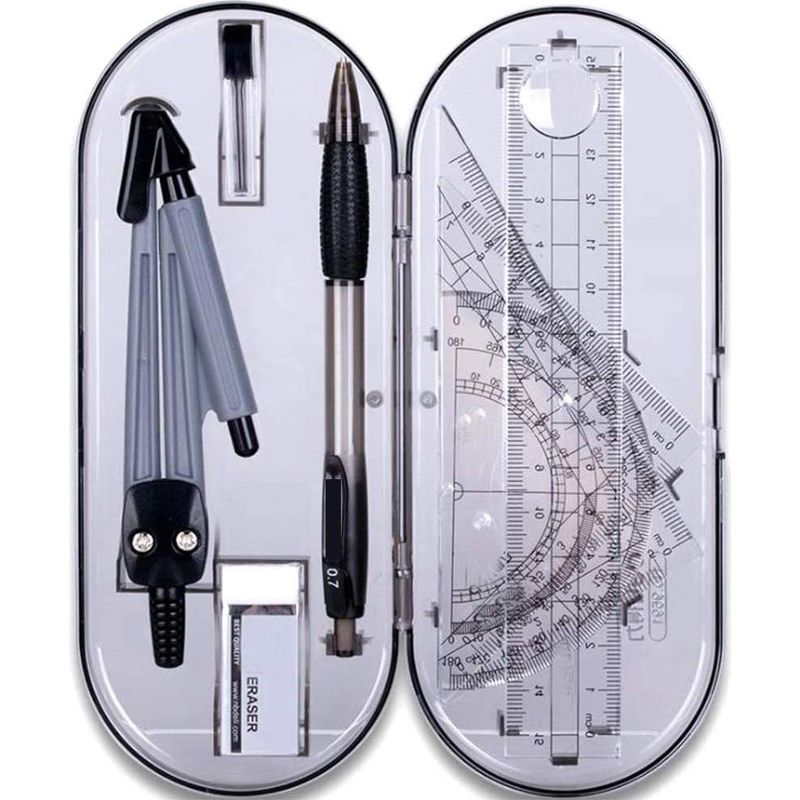 Geometrie-set, Geometrie-werkzeuge Kompass, Set Aus Kompassen Und Winkelmessern
