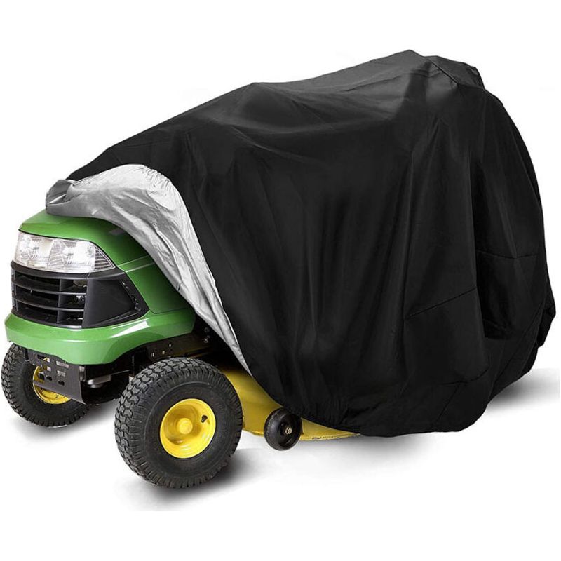 Faltbare Schutzhülle Für Rasenmäher, Wasserdicht Und Strapazierfähig, Uv- Und Staubschutz, Mit Aufbewahrungstasche, Für Gartenarbeiten Im Freien, Seidiges Polyester, Schwarz