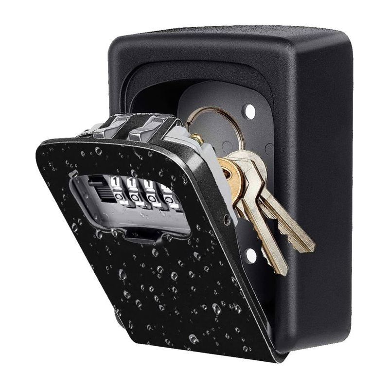 Sichere Außenschlüsselbox, Wand-schlüsselkasten Mit 4-stelligem Code, Sicherer Schlüsselspeicher Für 5 Schlüssel