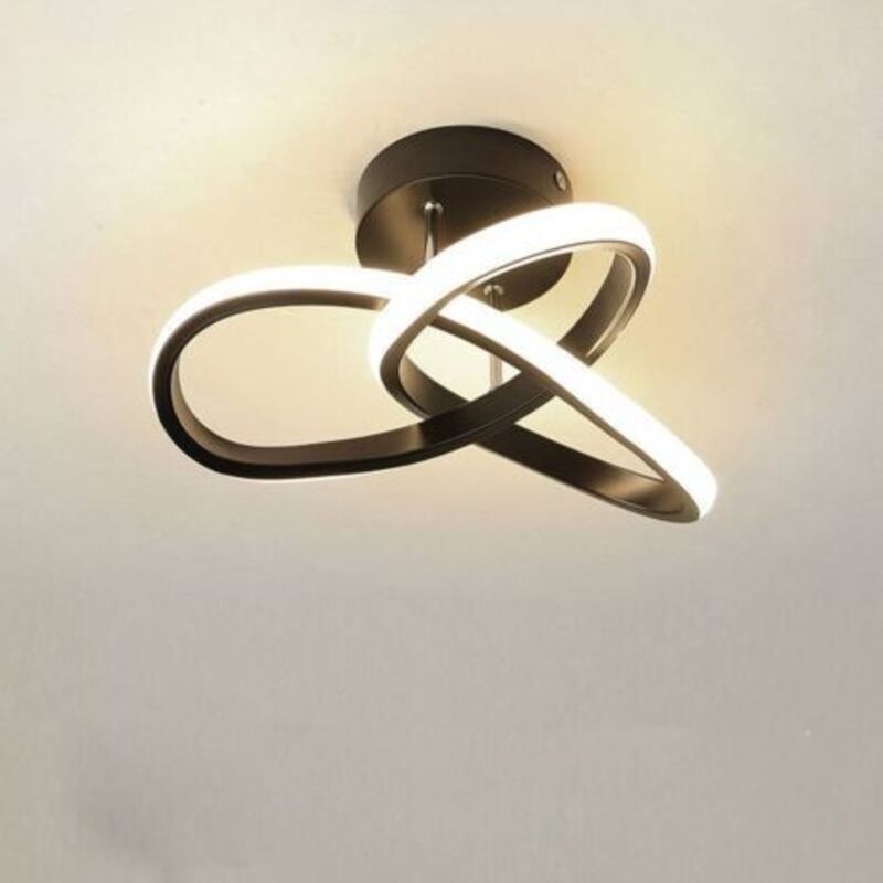 Toolight Moderne Led-deckenleuchte 22w 2500lm, Kleeblattform, Schwarze Deckenlampe Für Flur, Küche, Badezimmer, Schlafzimmer, Wohnzimmer, Kaltweiß 6500k, Durchmesser 25cm