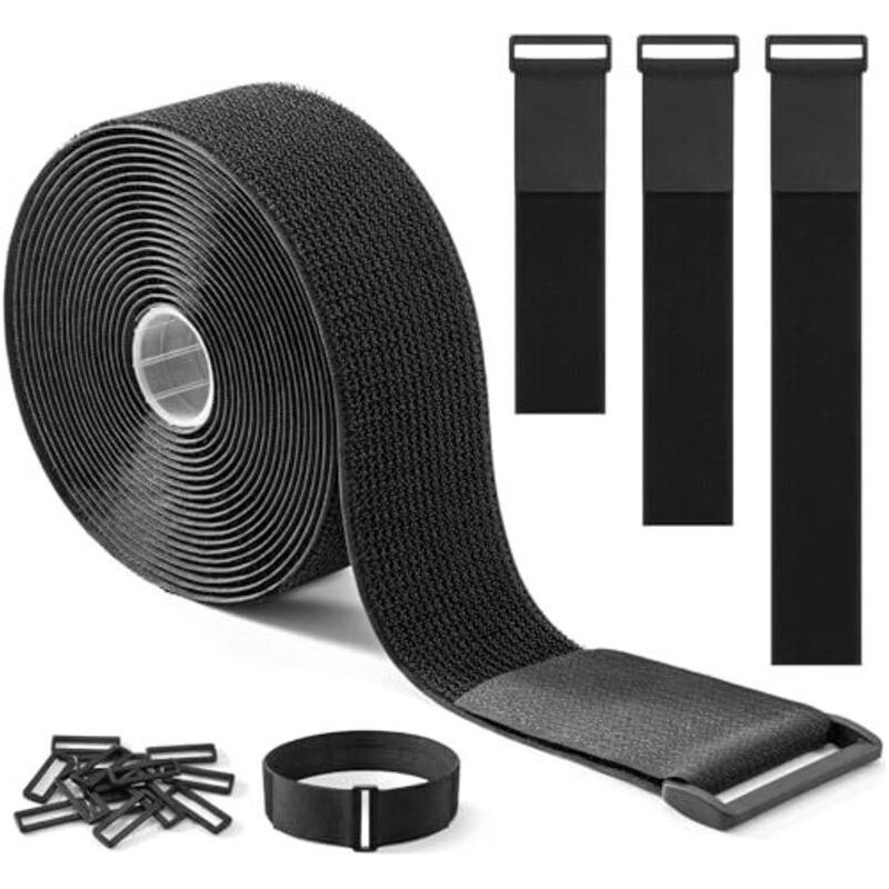 Robuster Klettverschluss 5 Cm X 5 M Mit 15 Schlaufen – Verstellbar, Zuschneidbar Und Wiederverwendbar, Ideal Für Kabel, Rohre, Leitungen Und Mehr