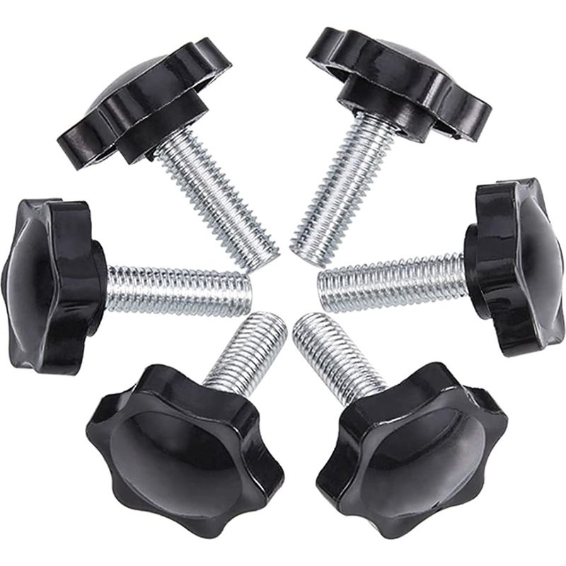6er-pack M8x25mm Rändelschrauben, Kunststoff-sterngriff Mit Gerändeltem Kopf