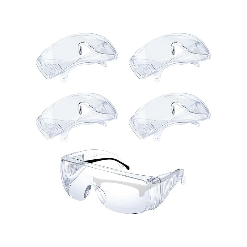 5er-pack Transparente Schutzbrillen – Anti-beschlag- Und Kratzschutz – Sicherer Halt Für Labor Und Gartenbau
