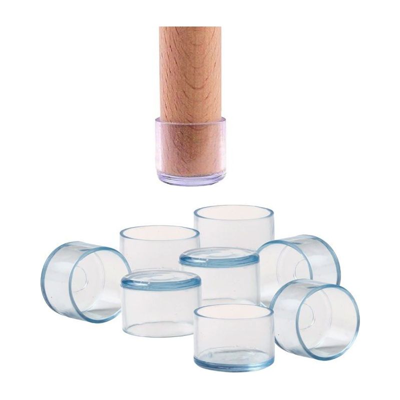 16 Stück Silikonkappen Für Stuhl- Und Möbelfüße, 20 Mm – Transparent, Kratzfest Und Geräuschdämmend