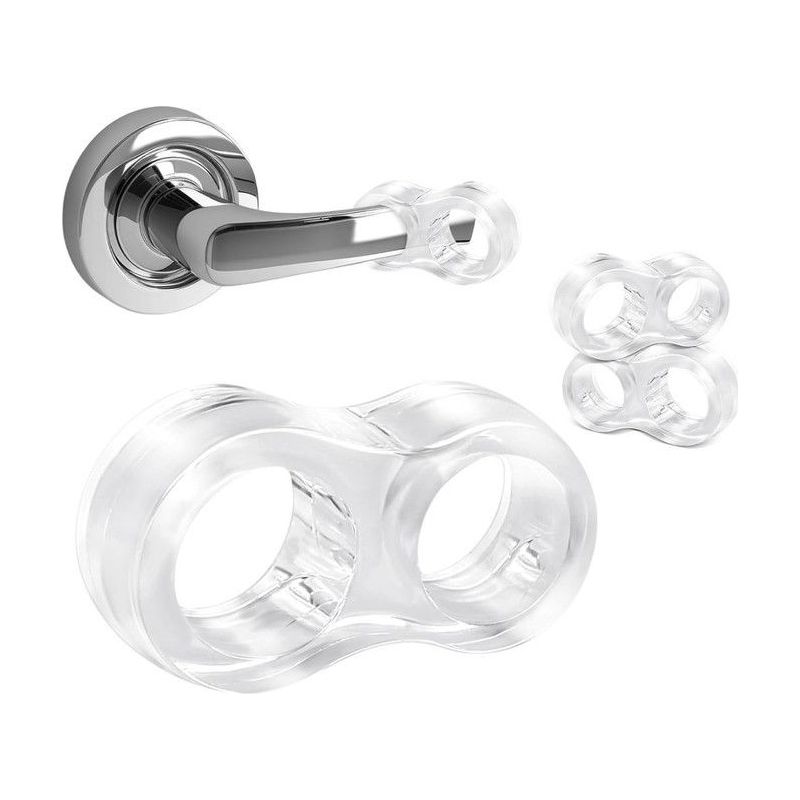 10er Set Transparente Pvc-türstopper Mit Doppelloch – Schützt Türen Und Wände