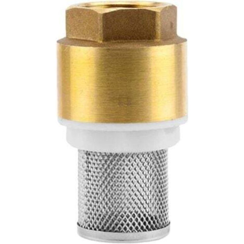 Messing-fußventil: Rückschlagventil, 32 Mm (g 1 Zoll) – Gewinde Für Pumpenanschluss, Einschließlich Saugkorb, Ventilkonus Und Dichtung