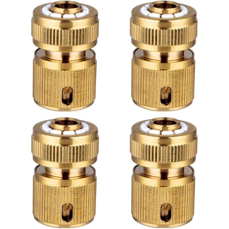 4-teiliges Set Aus Schnellkupplungen Für Gartenschläuche Aus Messing, 1/2-zoll-schnellkupplungen