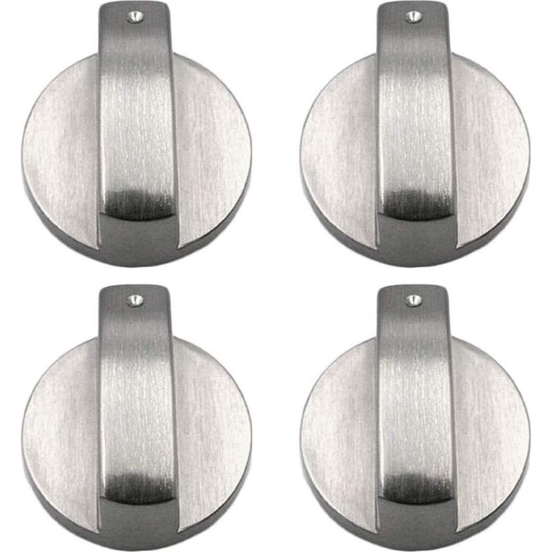 Gasschalter, 4er-pack Metall-kochfeldknöpfe, Universal-drehknöpfe Für Backofen Und Herdsteuerung, Küchenherd-gasknöpfe Für Gasherd Und Ofen, 8mm/4cm