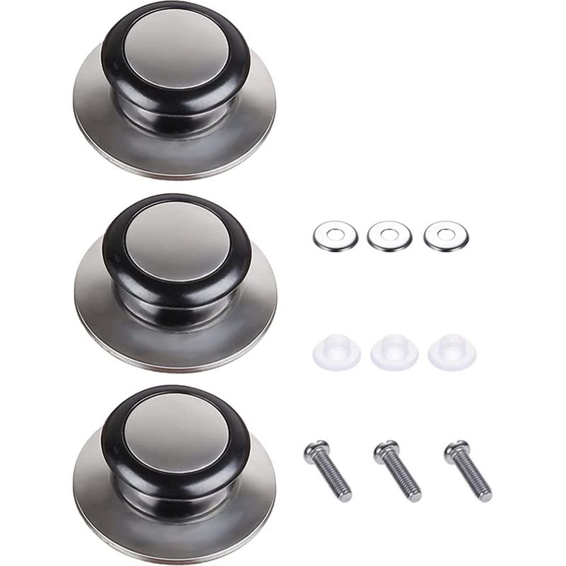 3 Stück Topfdeckelgriff, Deckelknopf Geeignet Für Glasdeckel Und Edelstahltopfdeckel, Küchenzubehör