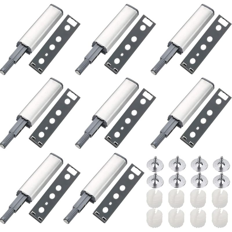 Push-to-open Magnetische Türschnapper Für Schranktüren, 8 Stück Metall Magnetverschluss Push-to-open Drücker Schrank Magnetische Verschlüsse Für Schränke Push-to-open System Schubladendämpfer