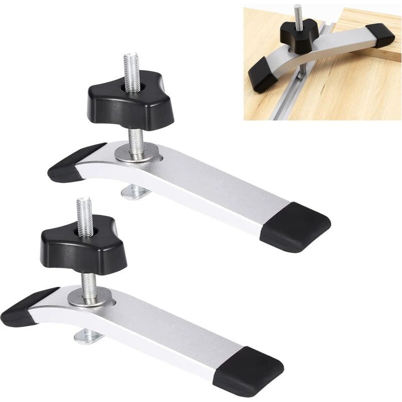 2er-set T-nuten-klemmen Aus Aluminium, T-nuten-klemmen, Halteclips Aus Hochgeschwindigkeitslegiertem Stahl Für Holzwerkzeuge Mit T-nuten