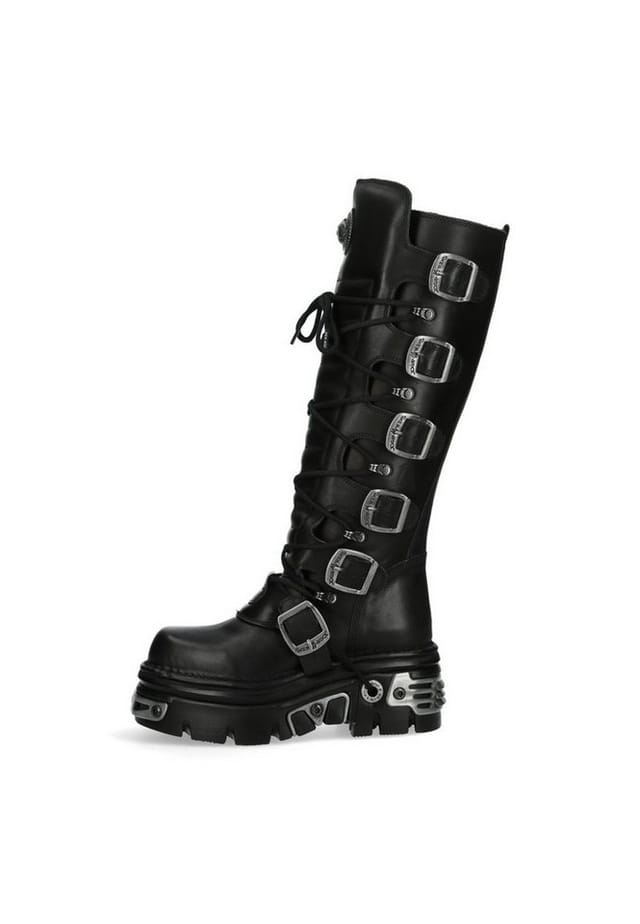 NEW ROCK M-272-S1 Bikerboots Hochwertiges Rinds-Nappa-Leder