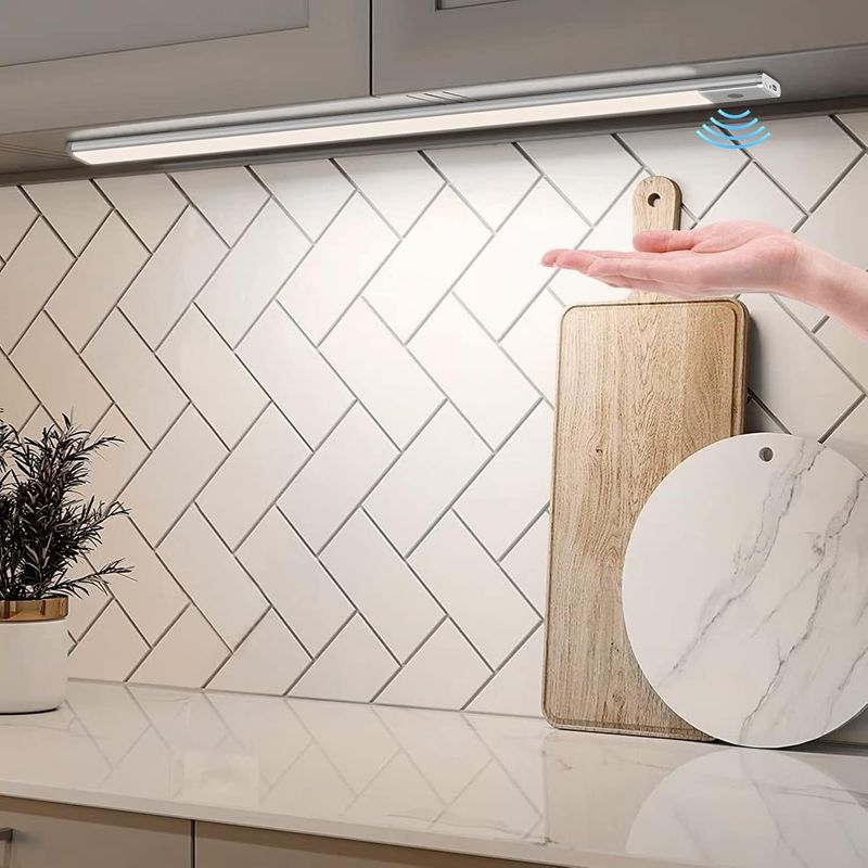Led-leiste Für Unterschrank 60 Cm – Wiederaufladbare Usb-beleuchtung Mit 3000-mah-akku – 3 Farbtemperaturen – Magnetische Installation