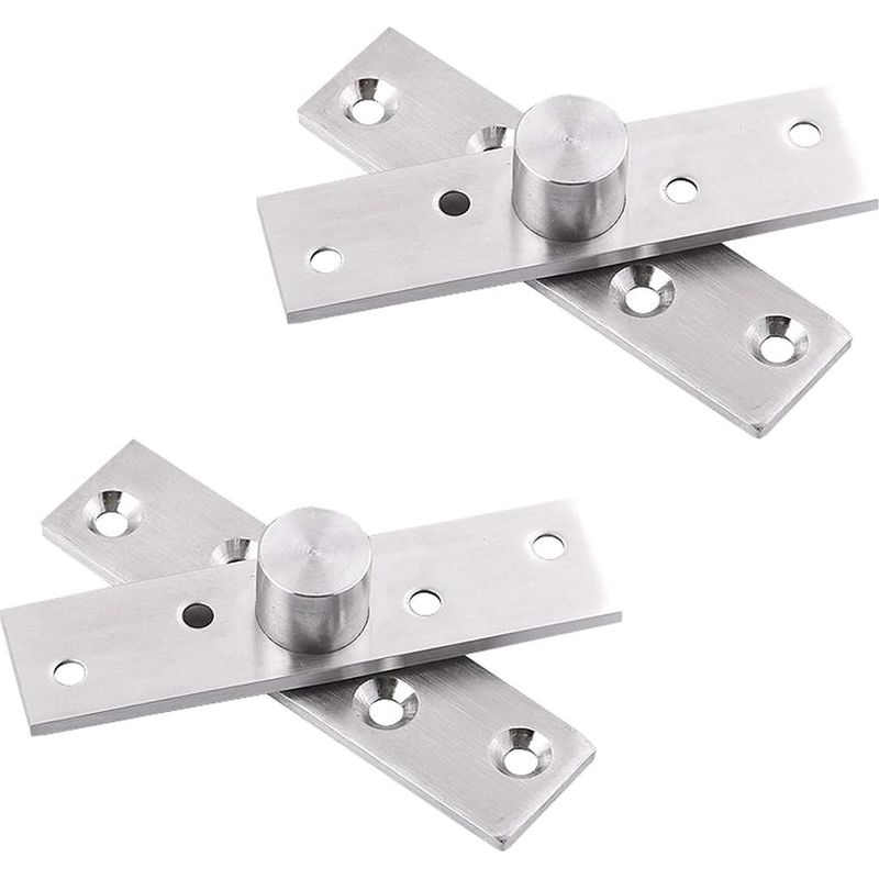 Drehgelenk Für Möbel Aus Edelstahl – 360 Grad – Abmessungen 75 X 17 Mm – Einfache Installation – Für Türen Und Fenster