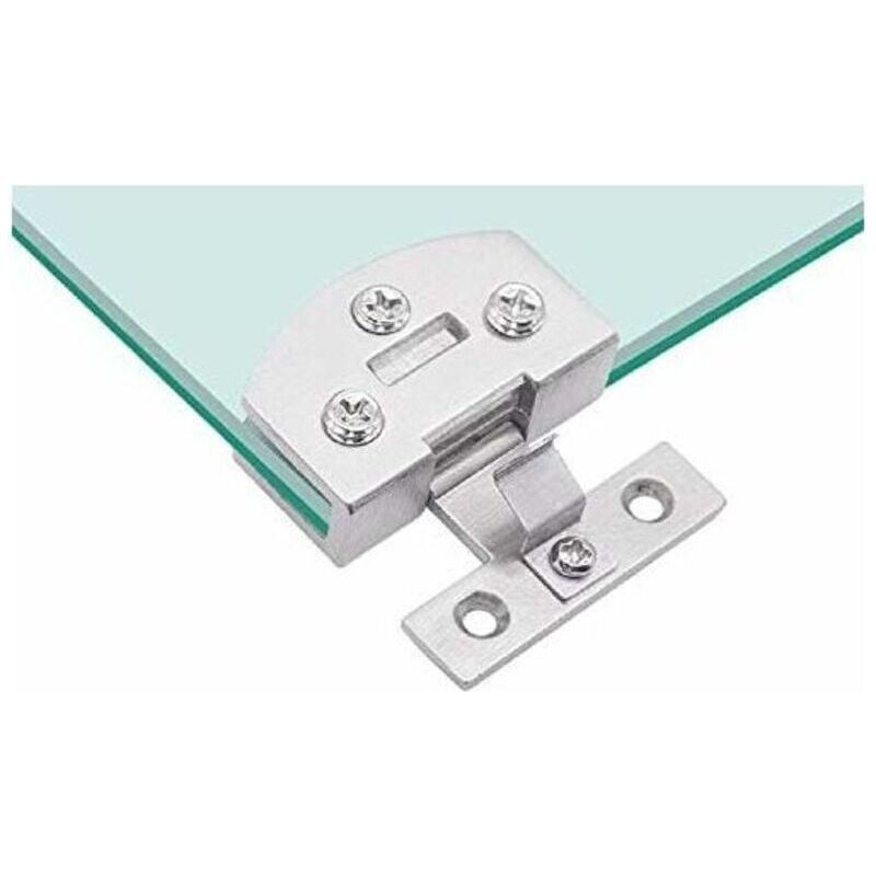 1 Paar Glastürscharniere Für Vitrinen Und Weinschränke, Türklammer-scharnier Ersatzteile, Geeignet Für 5-8 Mm Dickes Glas (silber)