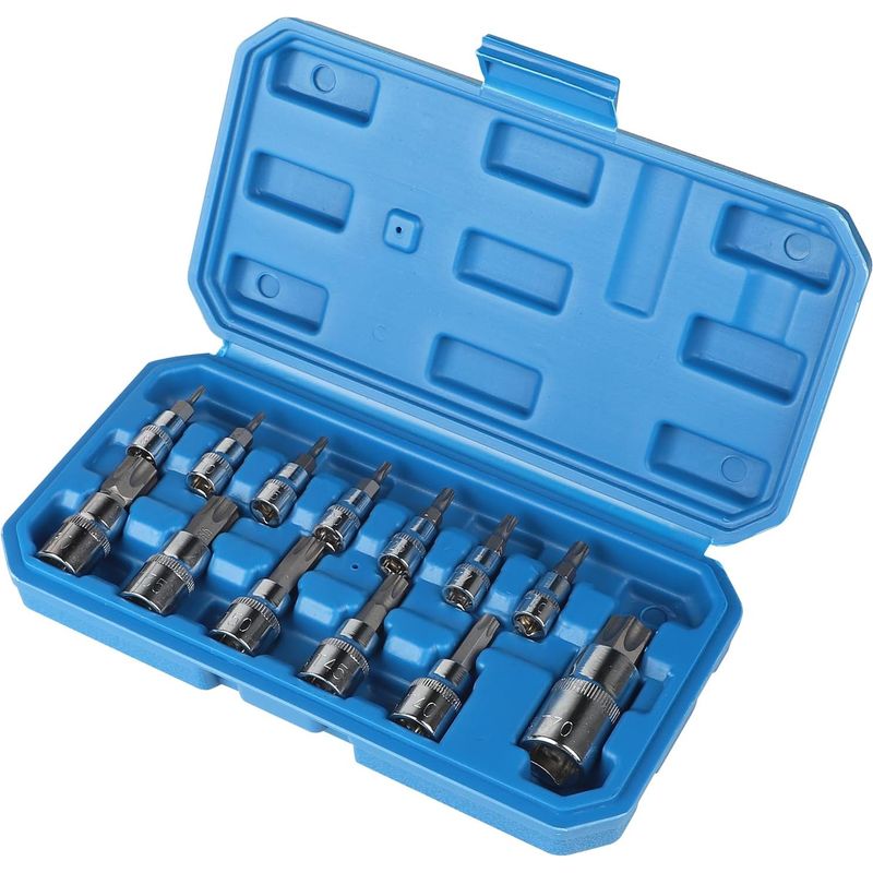 Torx-steckschlüsseleinsatz 1/2'', 1/4'', 3/8'', Torx-bit 6-kant T8 T10 T15 T20 T25 T27 T30 T40 T45 T50 T55 T60 T70, Innensechskant-steckschlüsseleinsatz
