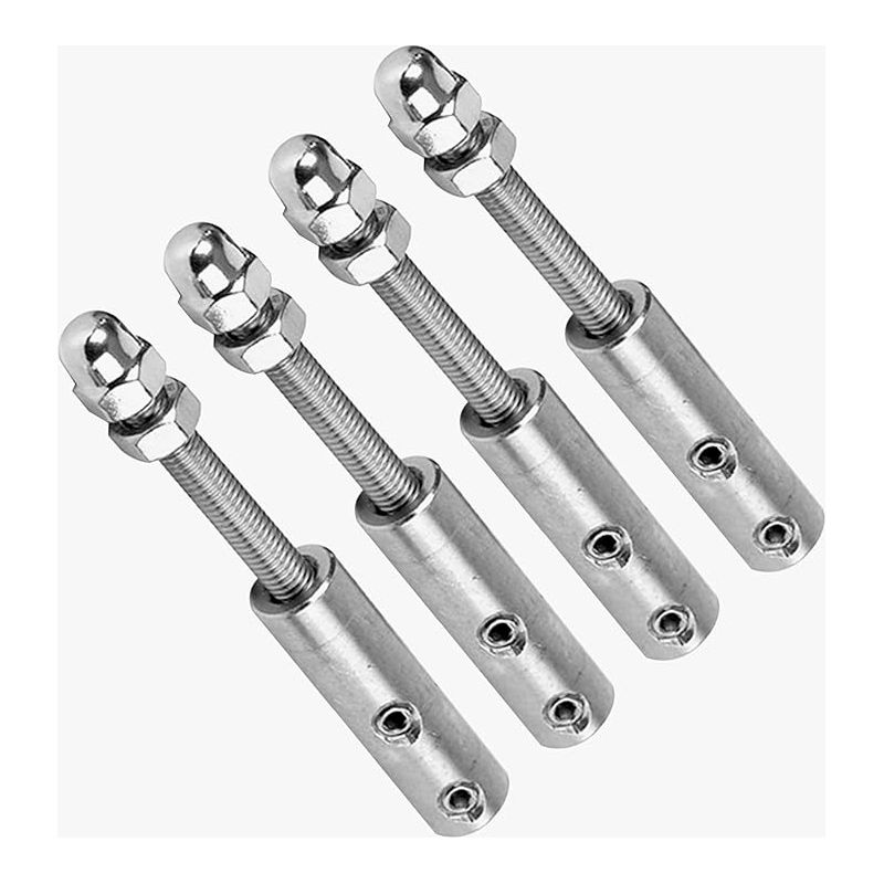 Set Aus 4 Spannschrauben Aus Edelstahl Für 4-mm-stahlseile – Sichere Befestigung Zur Spannung – Wetterfest