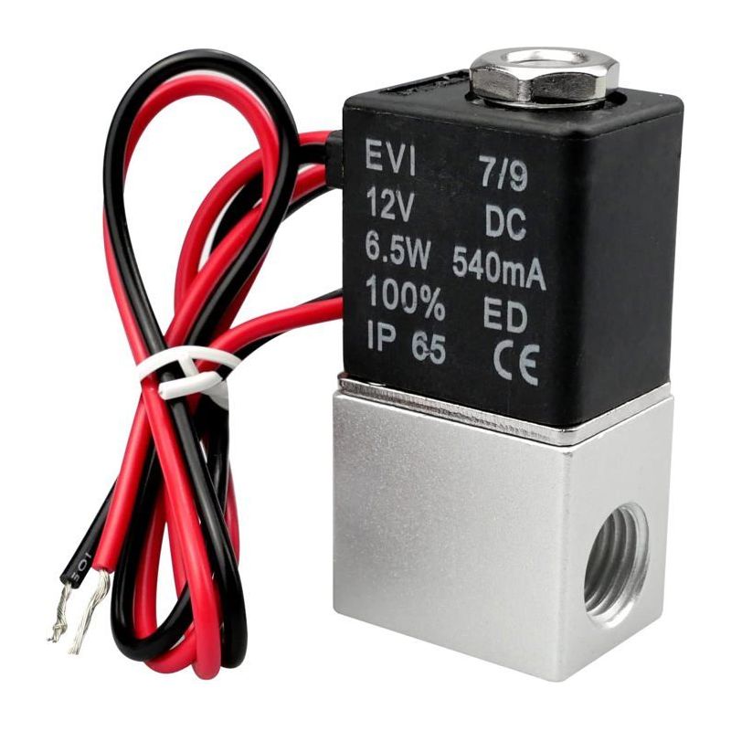 12-v-dc-magnetventil, 1/4" Npt, 2-wege, Normalerweise Geschlossen - Aluminium, Nbr, Edelstahl