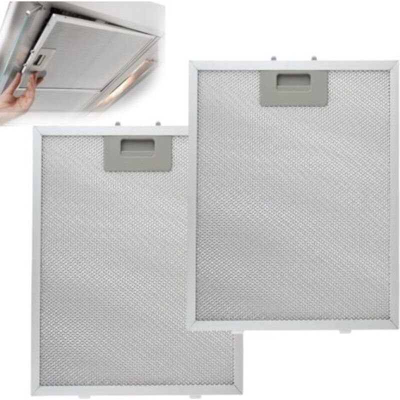 2 Stück Dunstabzugshaubenfilter, Aluminiumfilter, Waschbarer Fettfilter, Metallfettfilter Für Dunstabzugshauben Vieler Großer Marken (320x260mm)