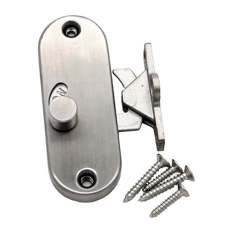 Schiebetürschloss Im 90°-winkel Mit Schiebetür-riegelschlaufe (1er-pack, Silber)