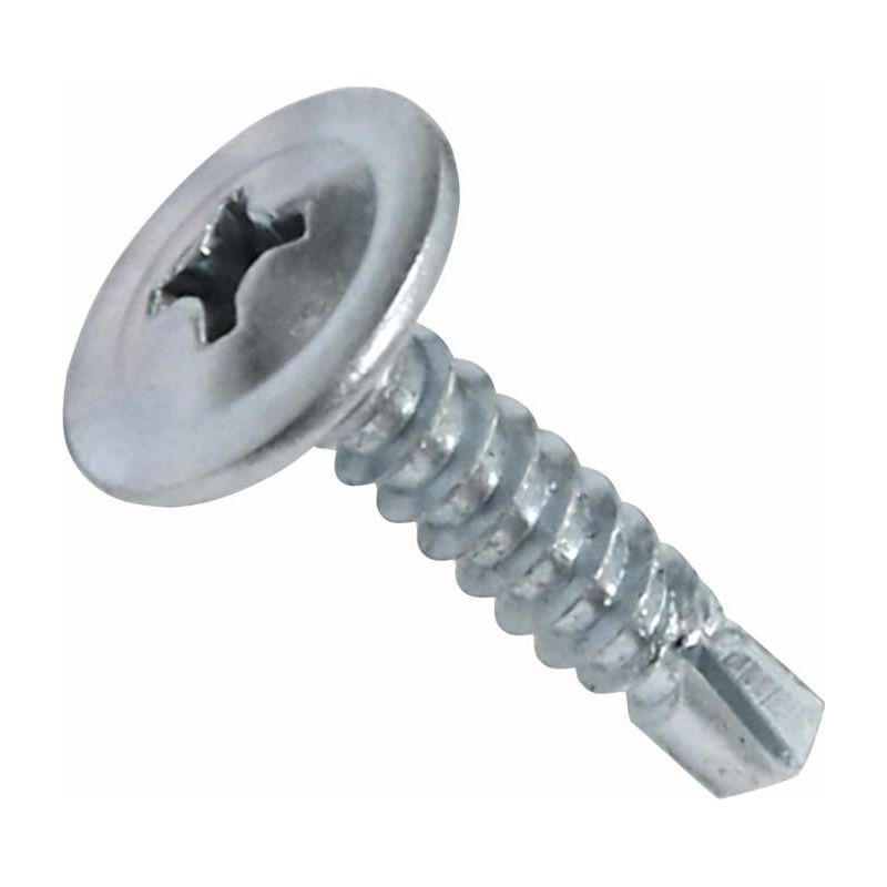 100 Stück Selbstbohrende Blechschrauben Ø4,2x19mm Mit Breitem, Gewölbtem Kopf - Ph/kreuzschlitz-antrieb - Aus Verzinktem Stahl - Silberfarben
