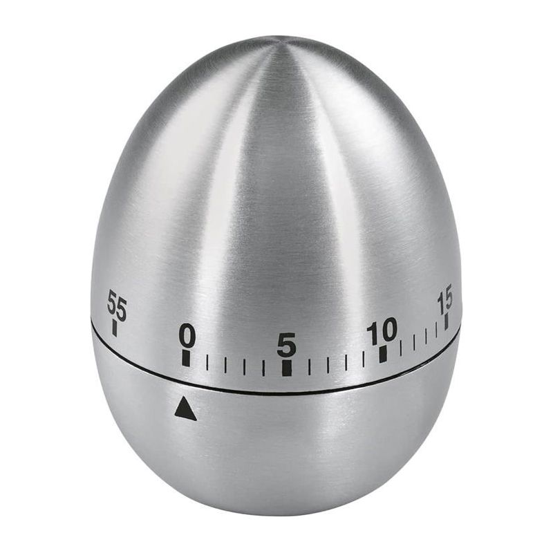 Eieruhr (mit Timer-funktion, Sanduhr-form, Edelstahl) Silber