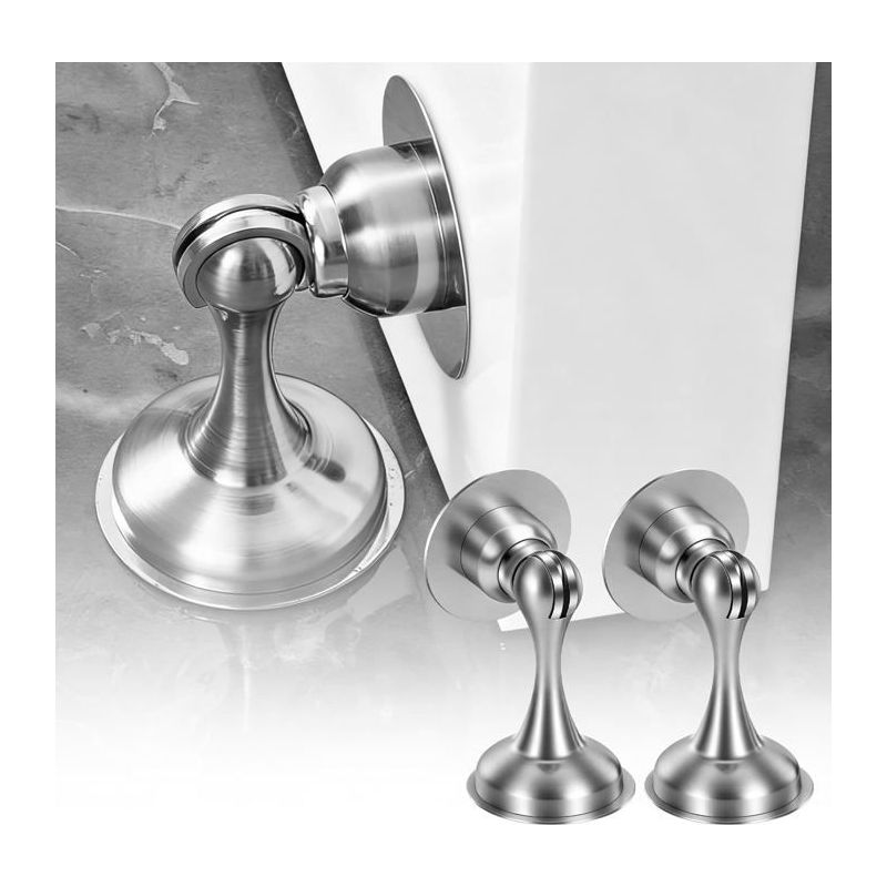2er-set Magnetische Türstopper Aus Edelstahl – Starker Kleber Ohne Bohren, Wand- Und Bodenschutz Für Alle Innentüren