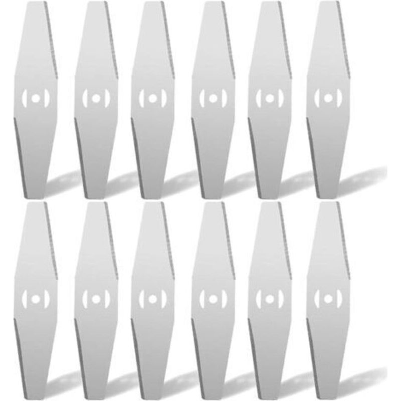 Ersatzklinge Aus Metall Für Kabellosen Rasentrimmer, Enthält 12 Klingen Als Zubehör Für Gartenschneidgeräte