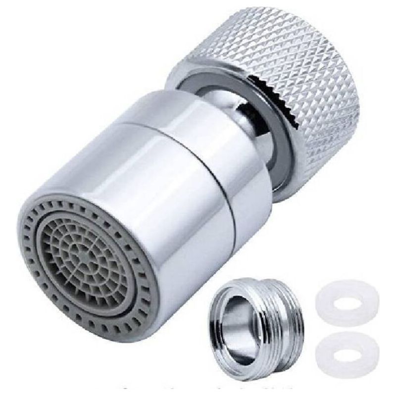 360° Drehbarer Messing-wasserhahnbelüfter, 2 Einstellbare Modi, Küchenarmaturen-filter Mit Düsenadapter - Für Wasserhähne Mit M22 Außengewinde Oder M24 Innengewinde