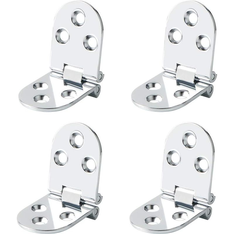 Klappgelenk Für Möbel – Edelstahl 2mm – 180° Drehung – Senkkopf-design – 4er Pack Silber