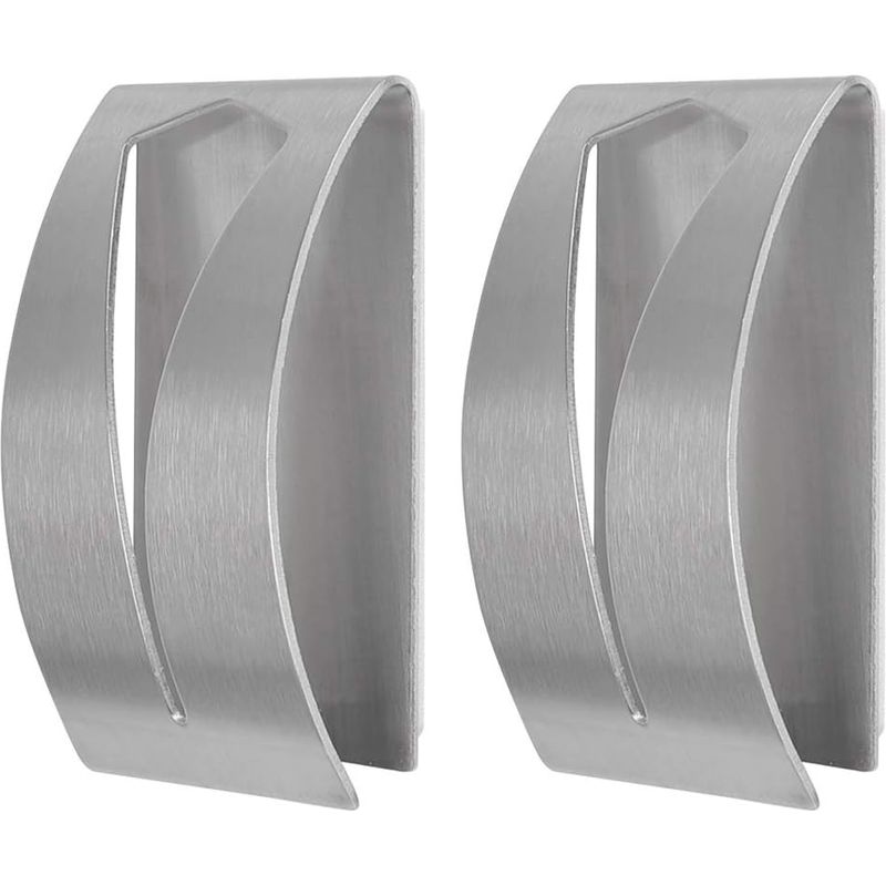Selbstklebender Handtuchhalter, Wandhaken, Badezimmer-wandaufhängung Aus Edelstahl, Kein Bohren Erforderlich (2er-pack, Silber)
