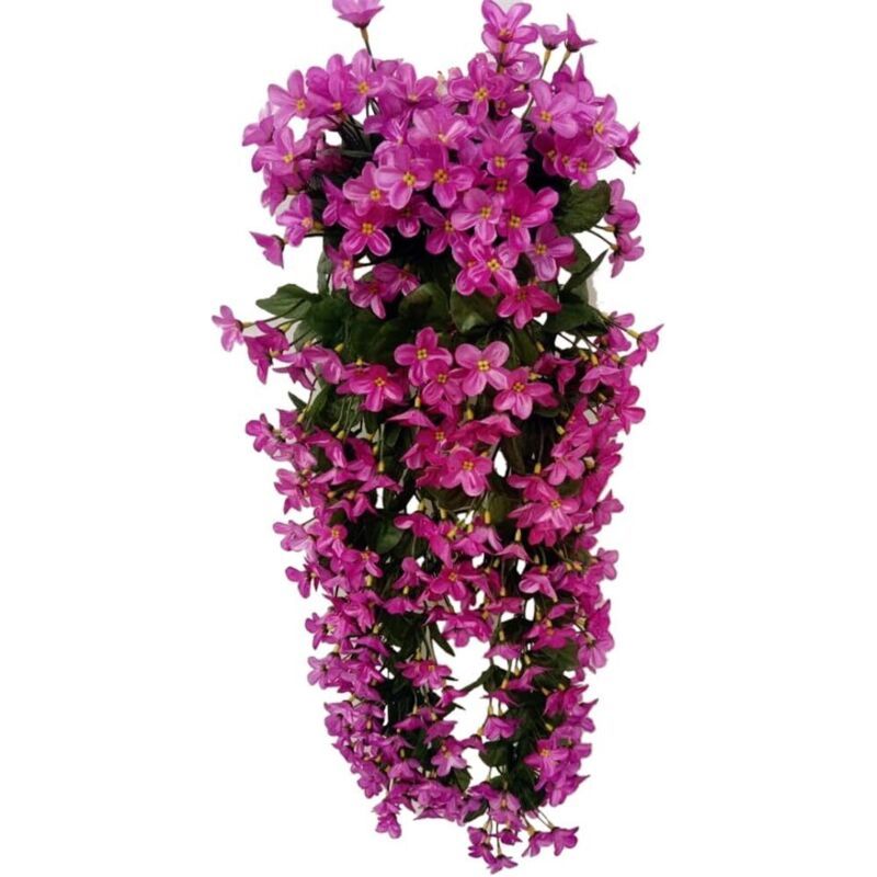 Künstliche Blumen - 4 Blütenblätter - Dekorative Hängeblumen - Für Hochzeiten Oder Zur Hausdekoration, Fuchsia, 80 Cm