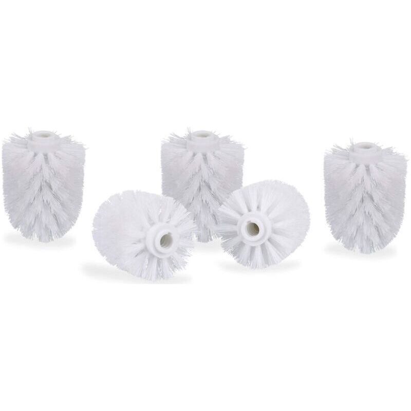 5er-pack Wc-bürstenköpfe, Große Wc-bürsten Mit 12-mm-gewinde, Ersatzbürstenköpfe Mit 8 Cm Durchmesser, Weiß